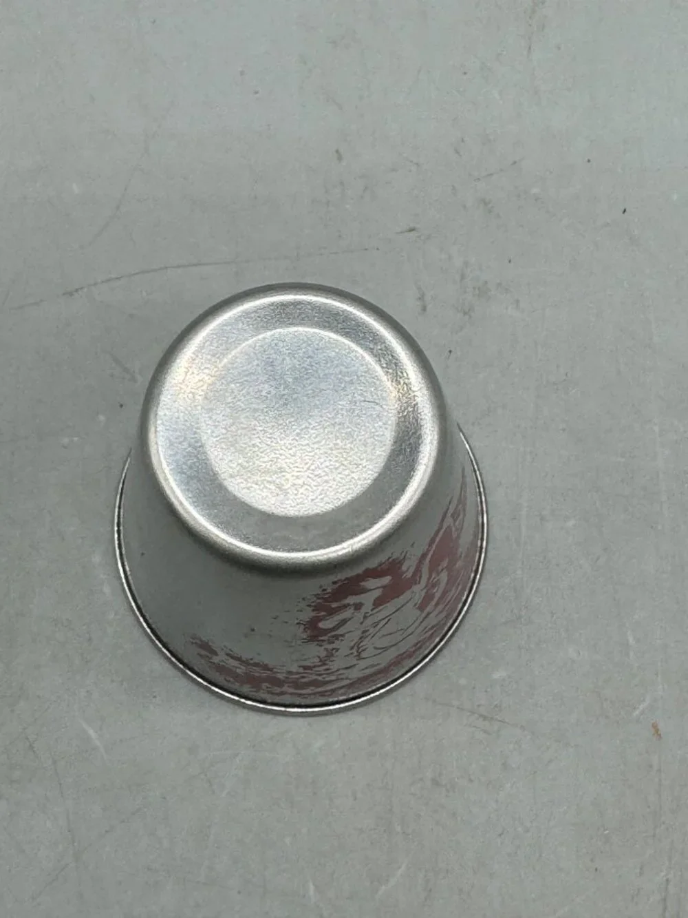 Vintage Aluminum Cup With Red Graphic 